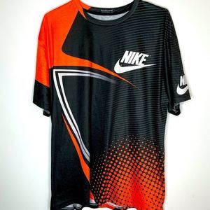 XXL Nike Orange-Black SS Graphic Black Shirt